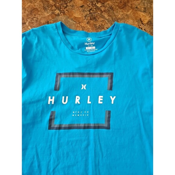 Hurley Men's One and Only Graphic Logo Short Sleeve Tee T-Shirt Blue‎ Large - Picture 3 of 6